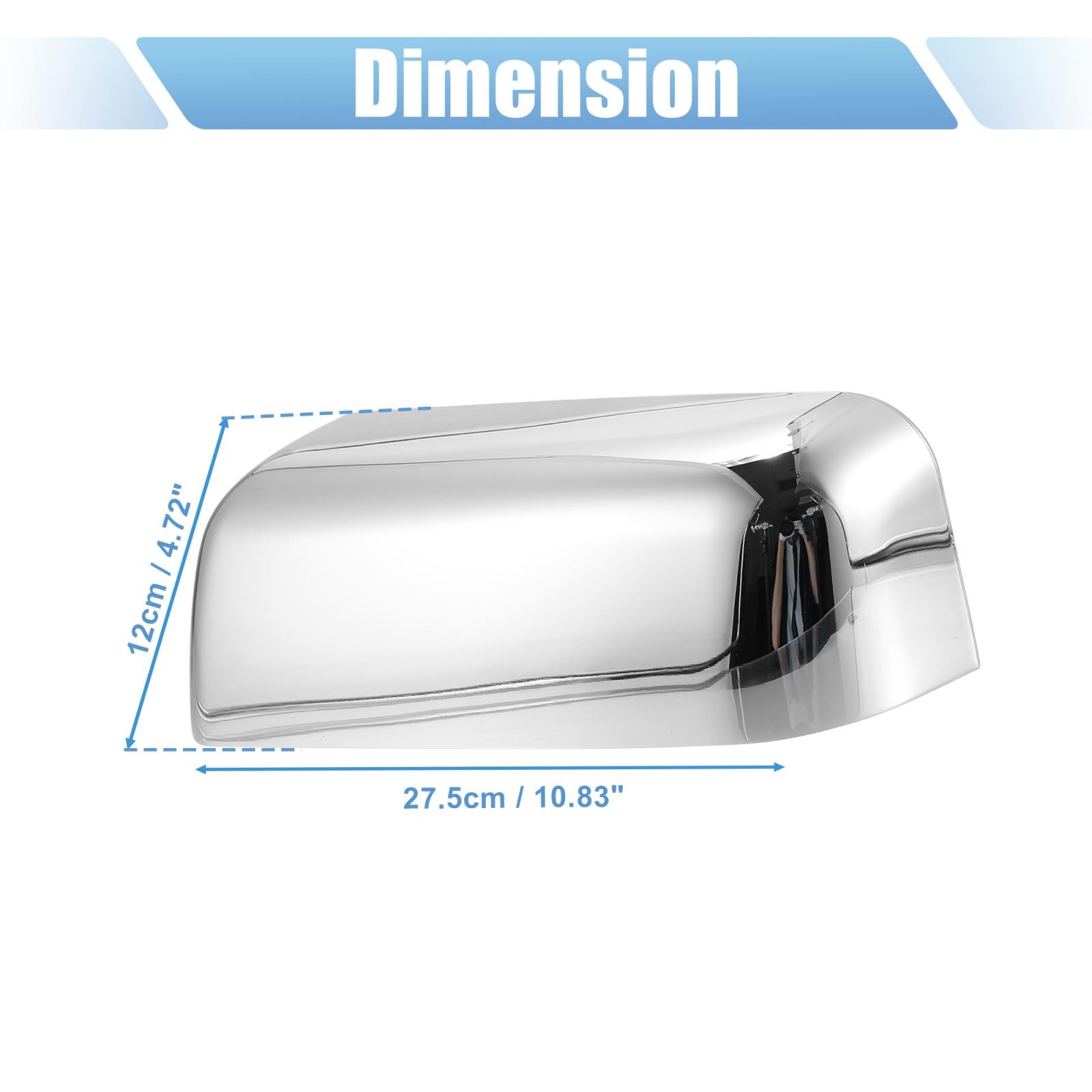 Pair Chrome Plated Power Top Half Mirror Cover Cap for Ford F-150 FX4 XLT 04-08