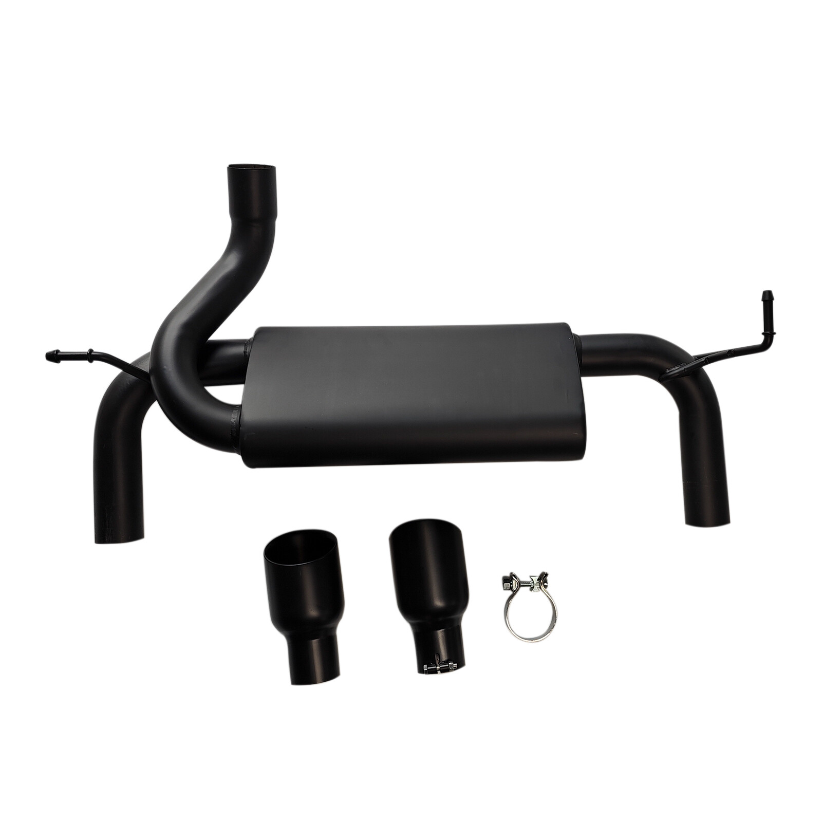 For 2007- 2017 Jeep Wrangler JK Matte Black Dual Cat Back Exhaust System 2DR 4DR