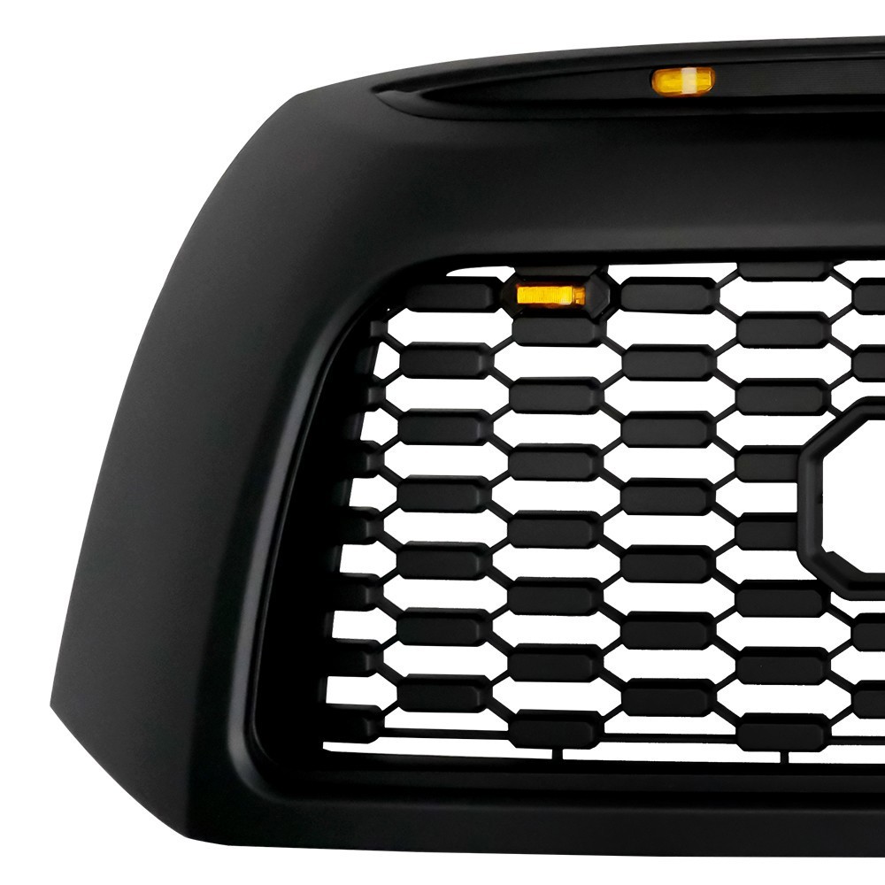 Grille For 2007 08 2009 Tundra Honeycomb Grill Matte Black W/Sensor Cover&Emblem