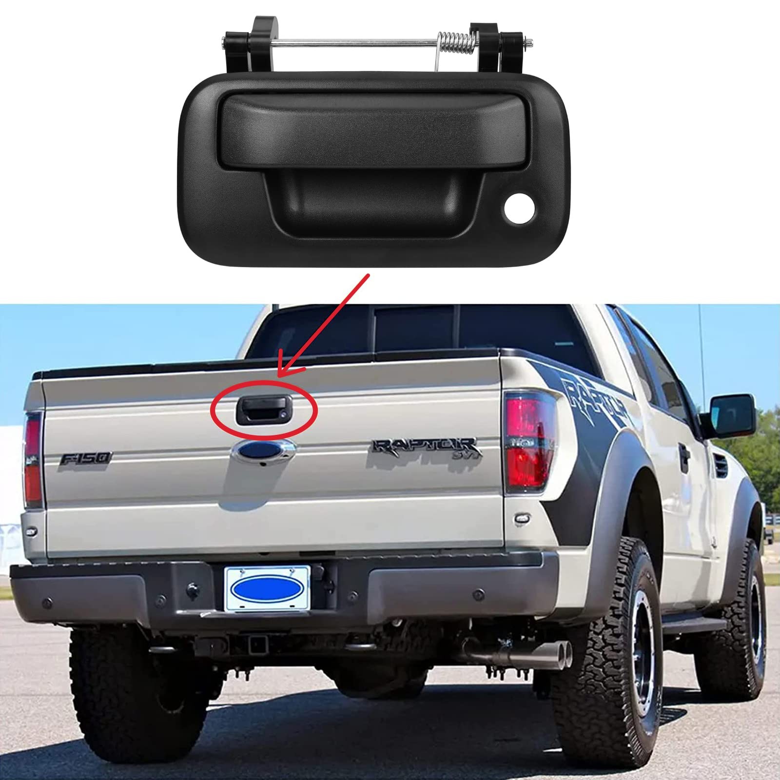 Lcyolada Tailgate Handle Latch Plastic Handle, Without Camera Hole