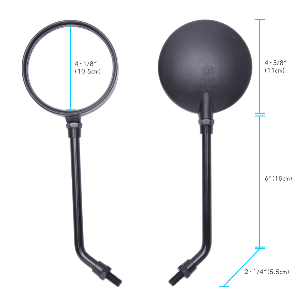 Round Motorcycle Rearview Side Mirror For Honda XR650L XR600R XR250R XR150 XR125