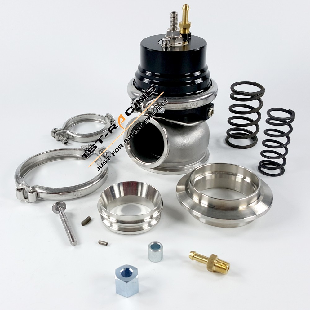Aluminium 60MM GTII GT2 Adjustable Turbo External WASTEGATE 24PSI BLACK