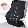 Car Lumbar Back Support Pillow with Neck Support – Black Comfort Cushion