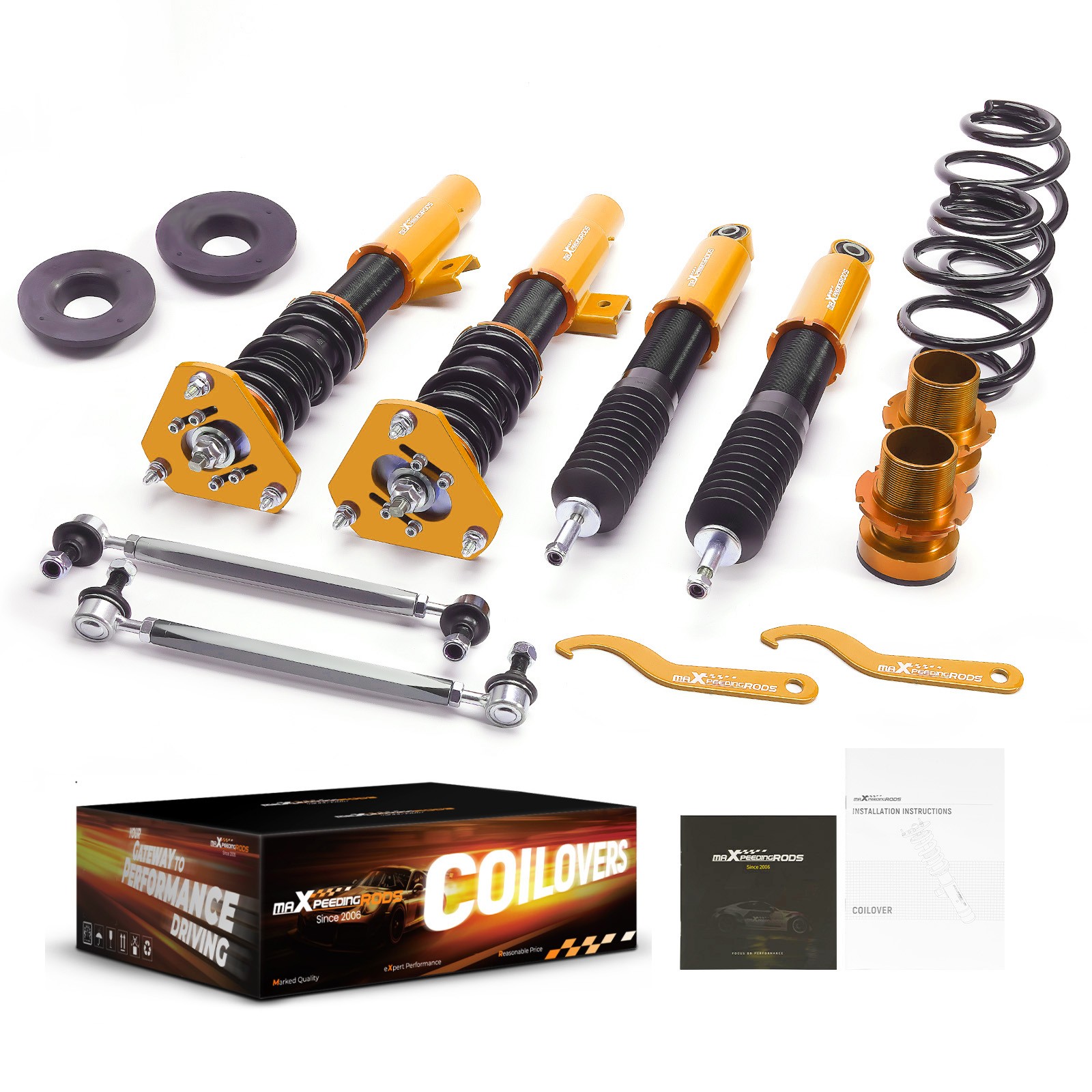 MaXpeedingrods 24 Way Coilover Suspension Kit for Volkswagen Jetta MK5 MK6 06-17